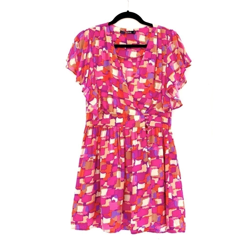 ARC & CO Multi Art Deco Mini Dress Medium